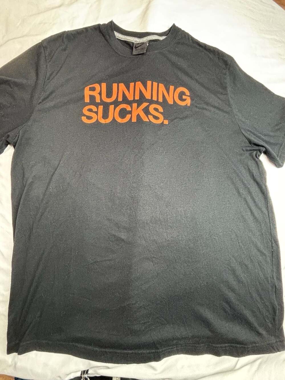Nike Track And Field Running Sucks T-Shirt Size XXL Black